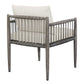 Borneo - Outdoor Dining Chair - White / Dark Gray