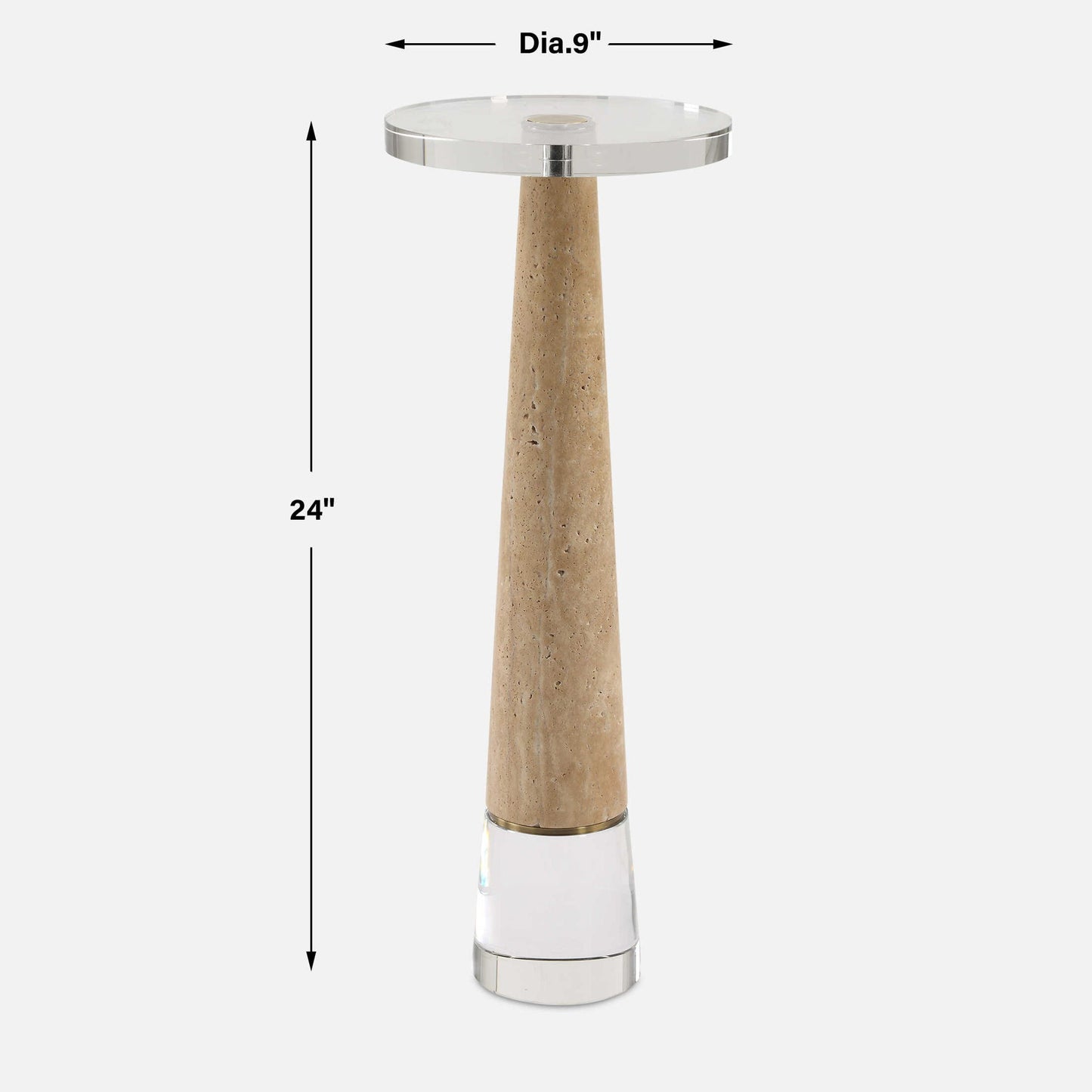 Niari - Travertine Drink Table - Light Brown