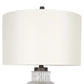 Lumina Ripple Ribbed Glass & Metal Table Lamp (Set of 2) - Clear Glass With Gold Flecks / Oil Bronze