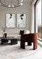 "Elegant Silhouette II" Hand-Painted With Rocks In Frame - Black / Gray