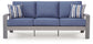 Half Moon Beach - Sofa With Cushion - Blue / Gray