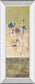 Kimono Il By Loretta Linza - Mirror Framed Print Wall Art - Beige