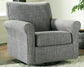 Renley - Swivel Glider Accent Chair - Ash