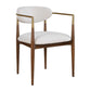 Moxie - Dining Arm Chair - Walnut / White