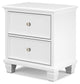 Fortman - Two Drawer Night Stand - White
