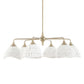 Biddeford - 6 Light Beaded Pendant - White
