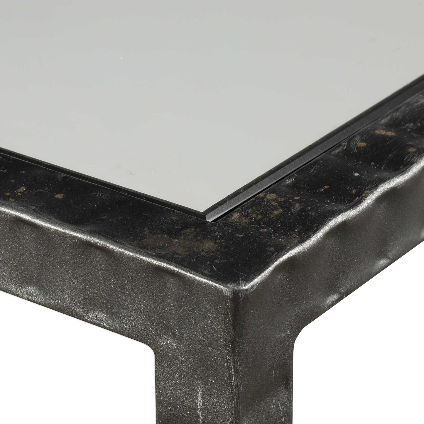 Leo - Industrial Console Table - Pearl Silver