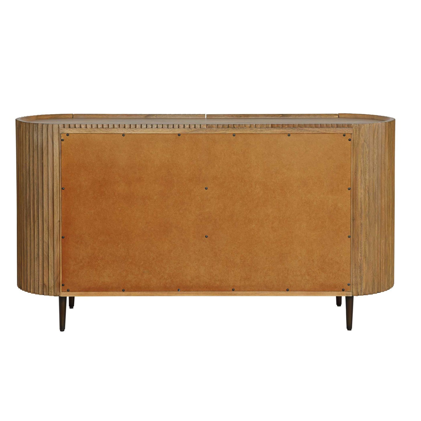 Reese - Pleated 2 Door Cabinet - Woodtone