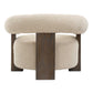 Lennox - Shearling Accent Chair - Beige / Brown