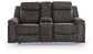 Brysonview - Double Reclining Loveseat With Console - Charcoal