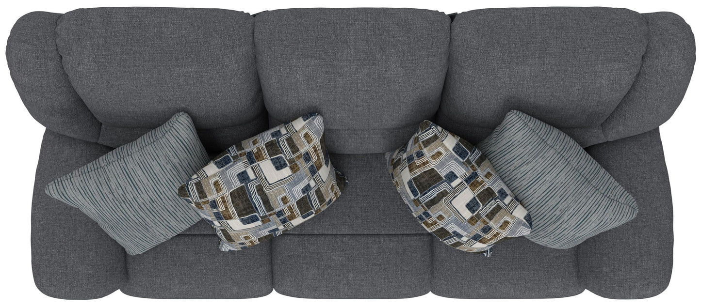 Trifecta - Sofa With 3 Recliners and Drop Down Table