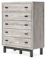 Vessalli - Five Drawer Wide Chest - Black / Gray