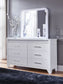 Jarlee - 4 Pc. - King Panel Bed, Dresser, Mirror And Nightstand - White