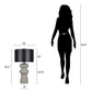 "Echo Essence" Ceramic Table Lamp - Textured Gray
