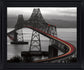 Steel Glow Curve - 28" x 34" Framed Wall Art - Dark Gray