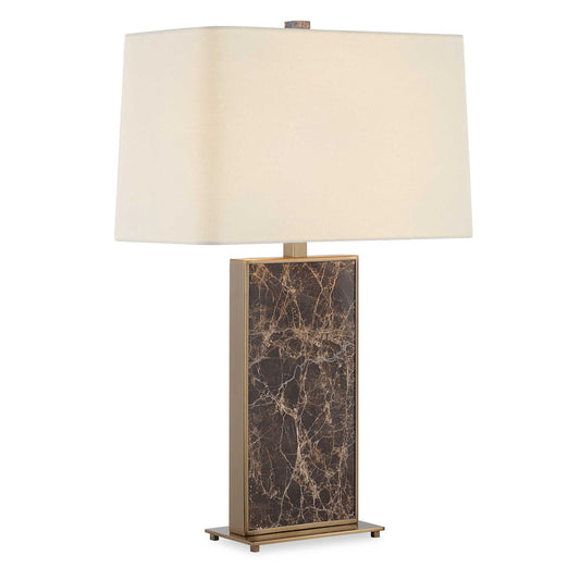 Lafferty - Marble Table Lamp - Dark Brown
