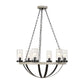 Edgecomb - 6 Light Indoor-Outdoor Chandelier - Black / Gray