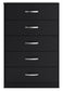 Finch - Five Drawer Chest - 46" Height - Black