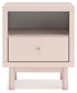 Wistenpine - One Drawer Night Stand - Blush
