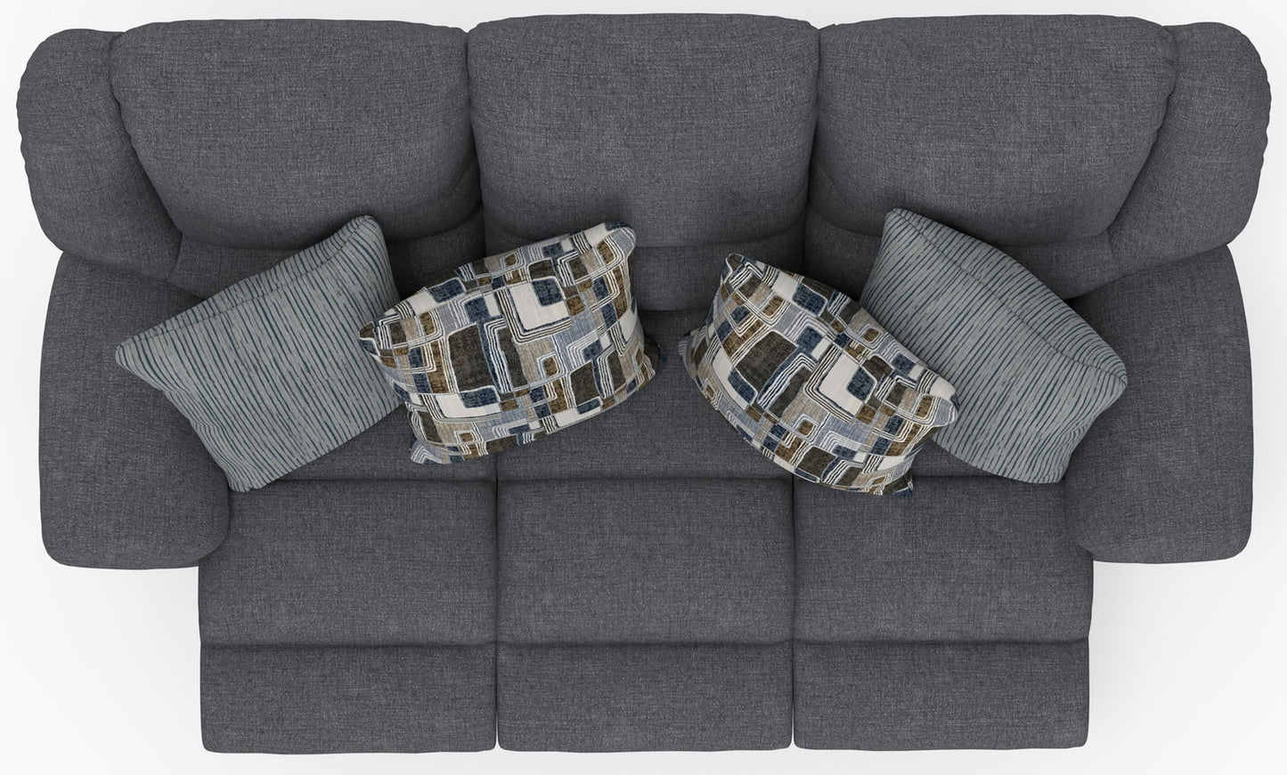 Trifecta - Sofa With 3 Recliners and Drop Down Table