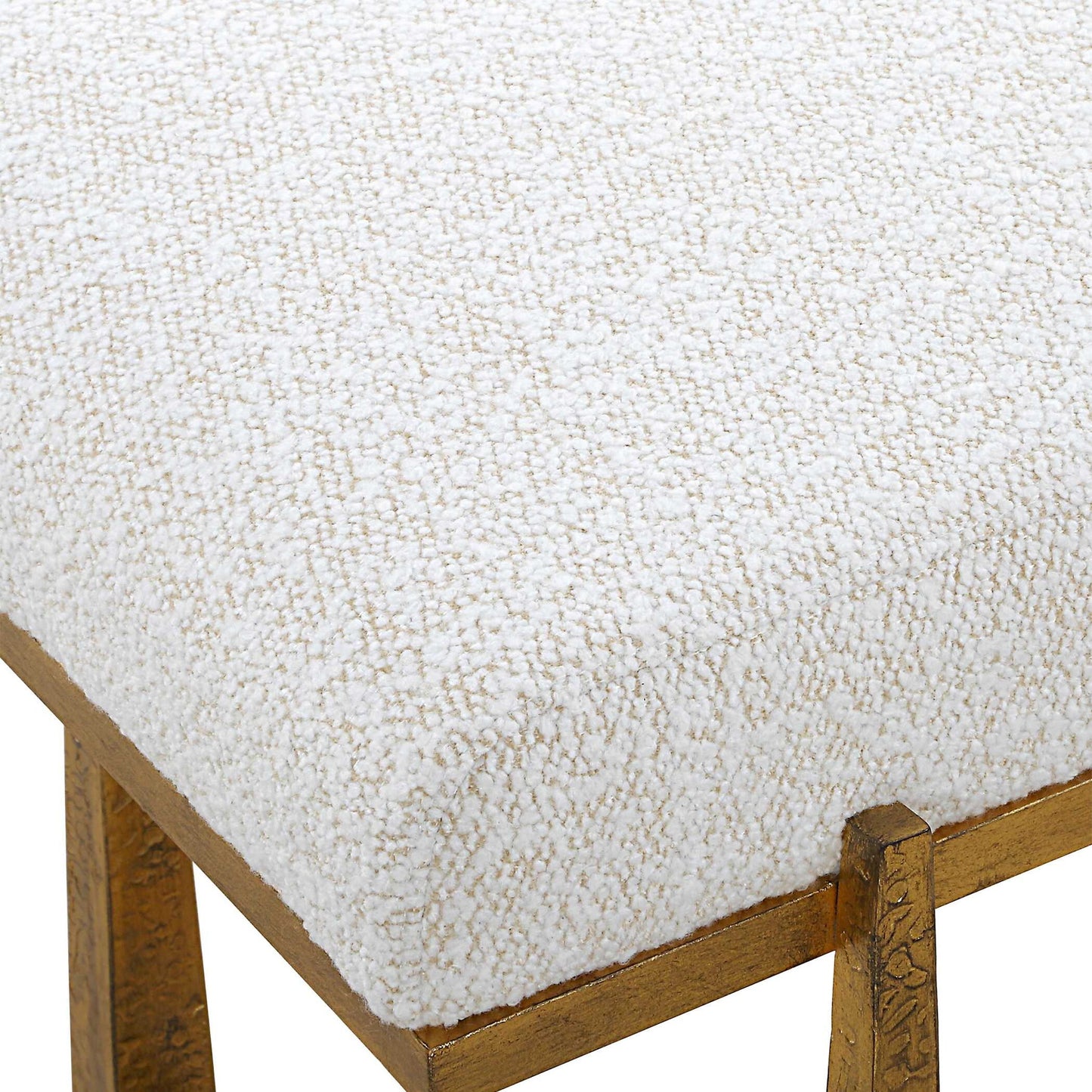 Midas - Bench - Antique Gold & White