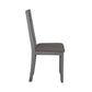 Newport - Splat Back Side Chair - Smokey Gray / Carbon Gray