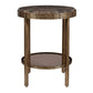 Cusano - Round Dark Marble Accent Table - Brass / Brown