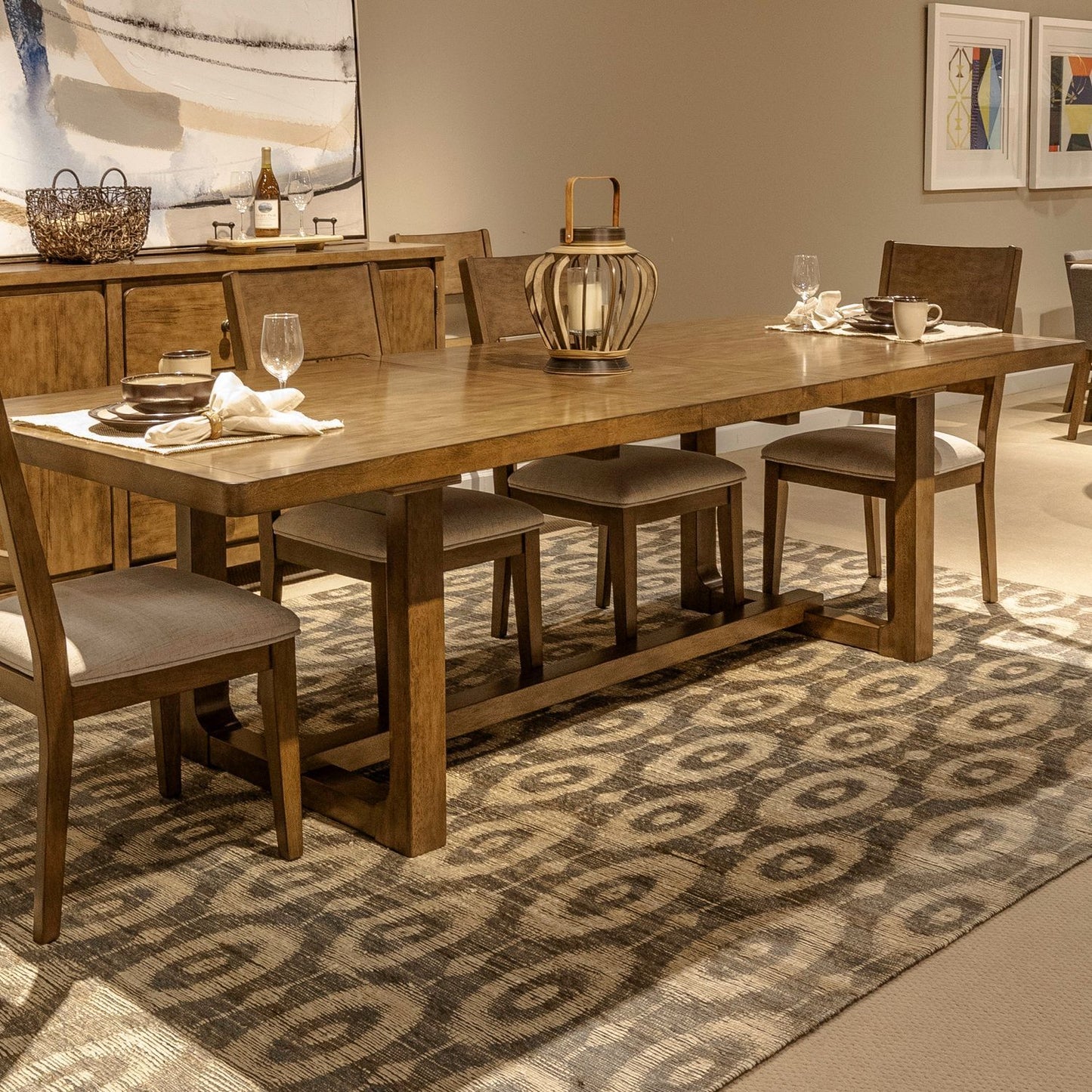 Harmony - Trestle Table - Brownstone