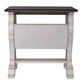 Abbey Road - Library Chair Side Table - Porcelain White / Churchill Brown
