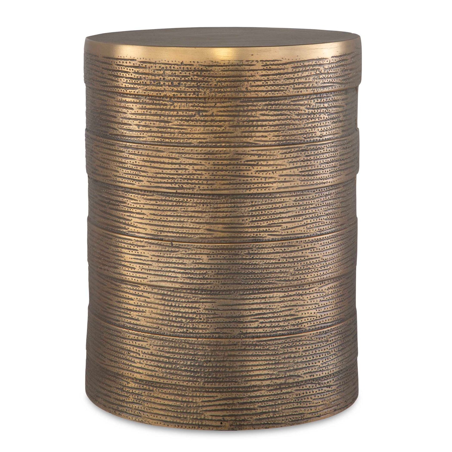 Odin - Antique Brass Accent Table - Bronze