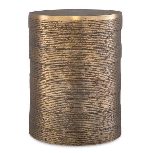 Odin - Antique Brass Accent Table - Bronze