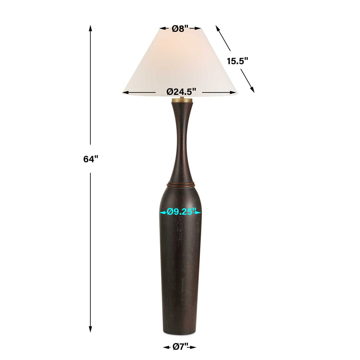 Pravin - Floor Lamp - Dark Wood