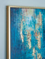 Scarlite - Wall Art - Teal / Gold Finish