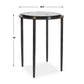 Kennington - Round Glass Accent Table - Black / Brass / Bronze