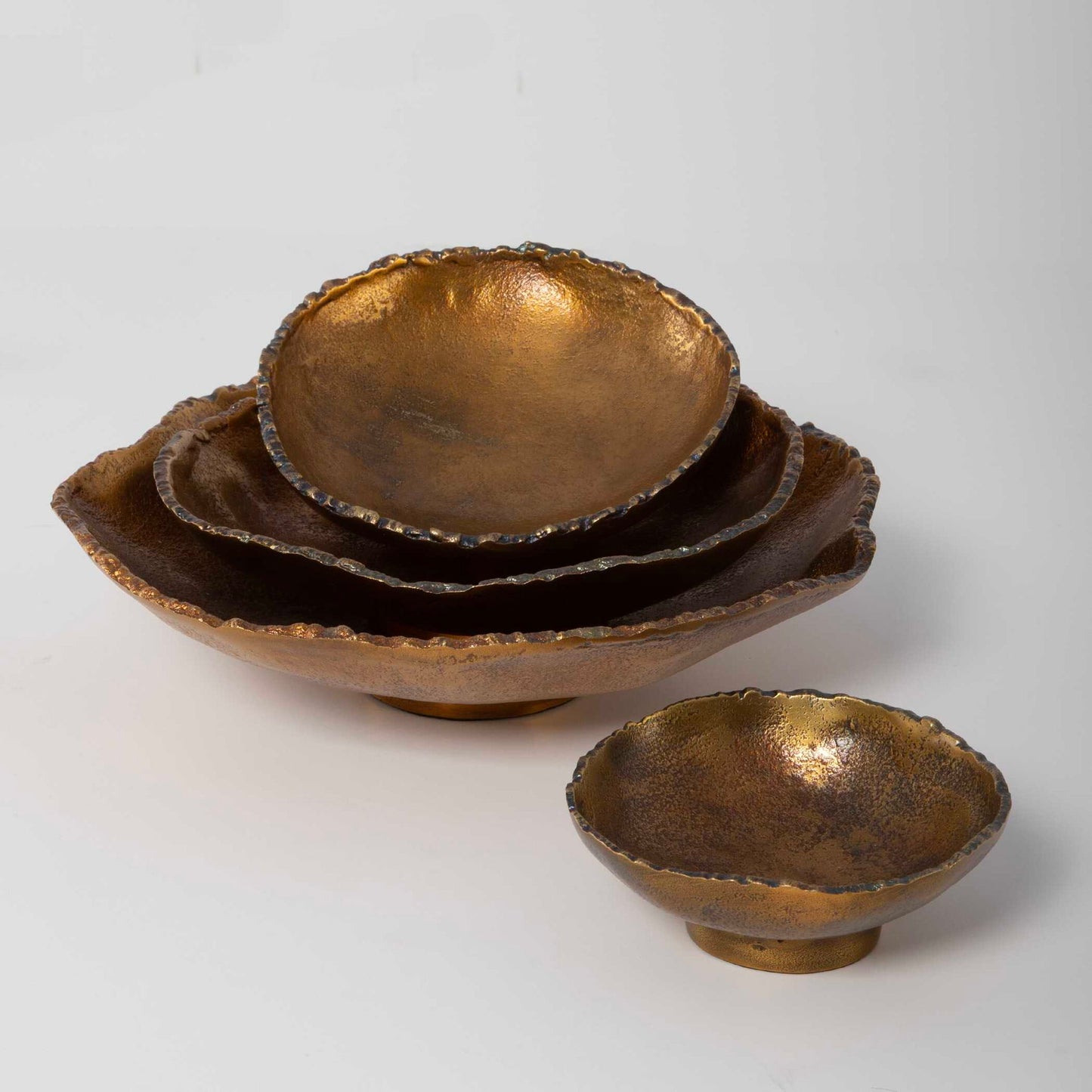 Lucky Coins - Wall Bowls (Set of 4) - Brass