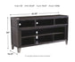 Todoe - 2 Pc. - 65" TV Stand with Wide Fireplace Insert - Gray