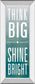 Shine By Sd Studios - Mirror Framed Print Wall Art - Blue