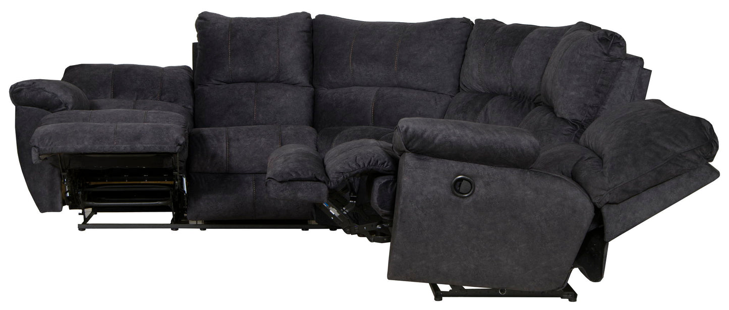 Shane - 2 Piece Reclining Sectional - Smoke
