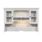 Allyson Park - Jr Executive Credenza Hutch - Wirebrushed White / Charcoal
