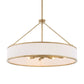 Algiers - 8 Light Drum Pendant - Gold / White