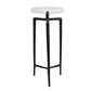 Tobias - Marble Slab Drink Table - Bronze / White