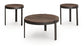 Horizon Hills - Occasional Table Set (Set of 3) - Brown / Black