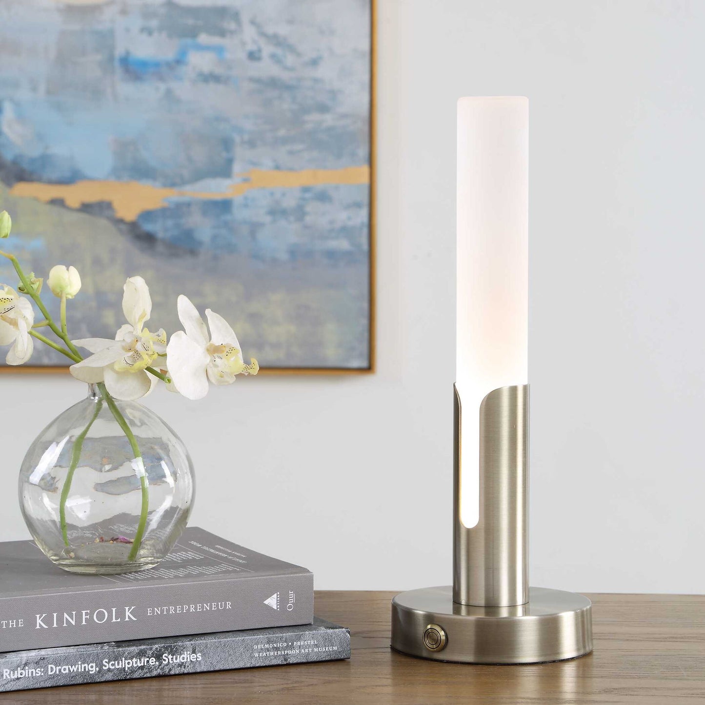 Tron - Rechargeable LED Accent Lamp - Brass,Gold