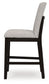 Neymorton - Upholstered Barstool (Set of 2) - Dark Grayish Brown