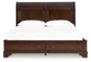 Trellington - King Sleigh Storage Bed - Brown