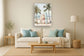 Palm Breeze Trio - 32" x 48" Framed Wall Art - Beige