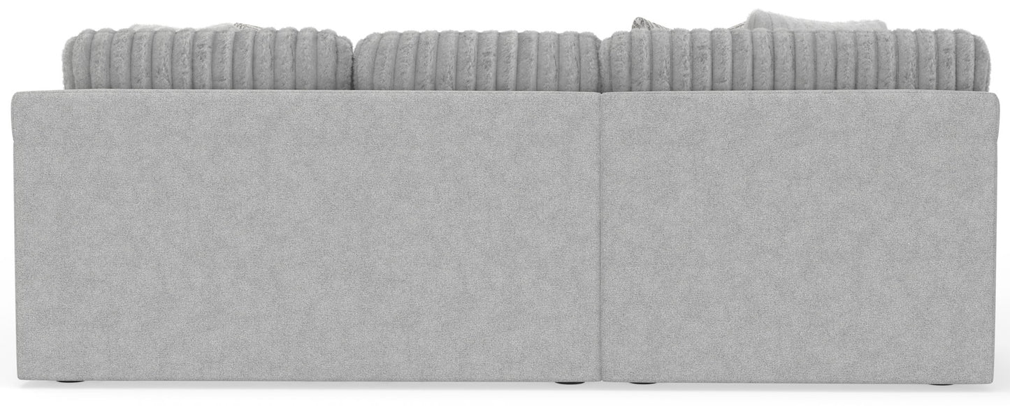 Logan - Upholstered Sectional With Comfort Coil Seating - 46" Cocktail Ottoman And Accent Pillows Included