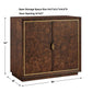 Flores - Burl Wood 2 Door Cabinet - Brass,Woodtone