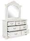 Montelaine - Dresser And Mirror - Antique White