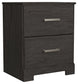 Belachime - Two Drawer Night Stand - Charcoal